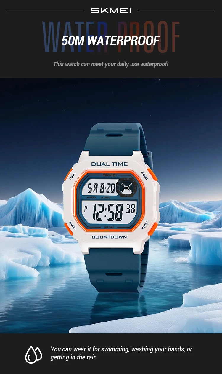 SKMEI Large Dial Sport Digital Electronics Watches For Men Women Students Fashion Chrono Countdown Alarm Wristwatch reloj hombre