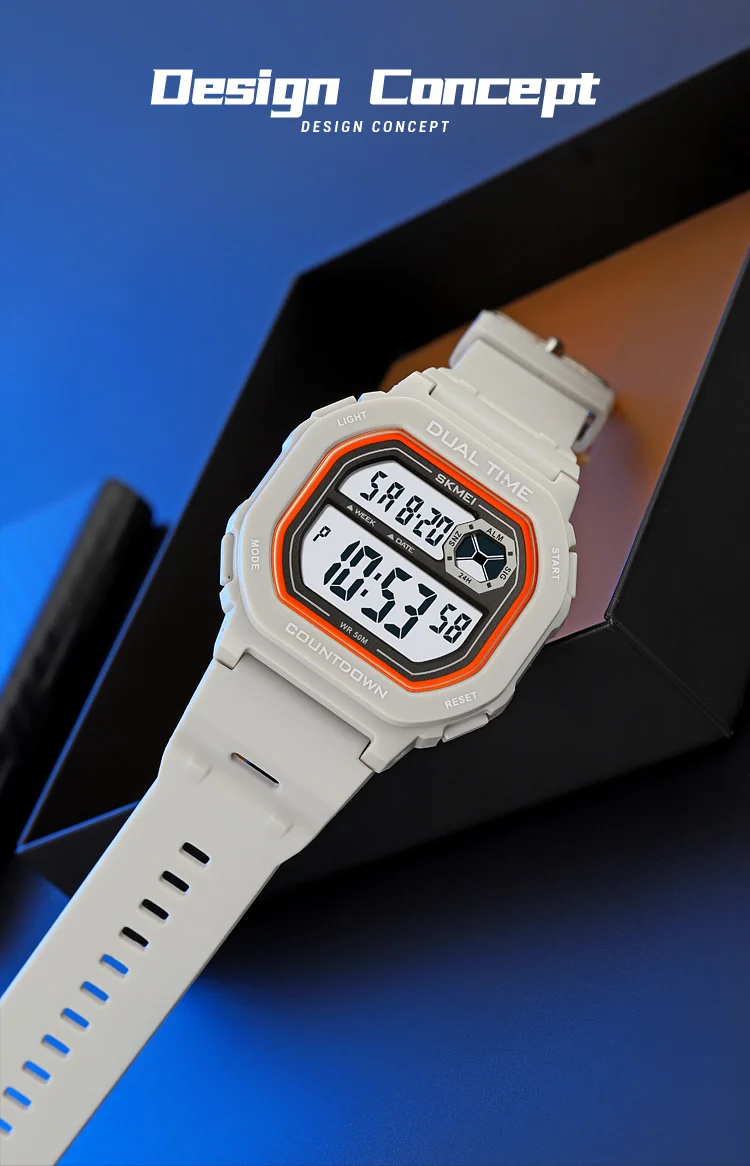 SKMEI Large Dial Sport Digital Electronics Watches For Men Women Students Fashion Chrono Countdown Alarm Wristwatch reloj hombre