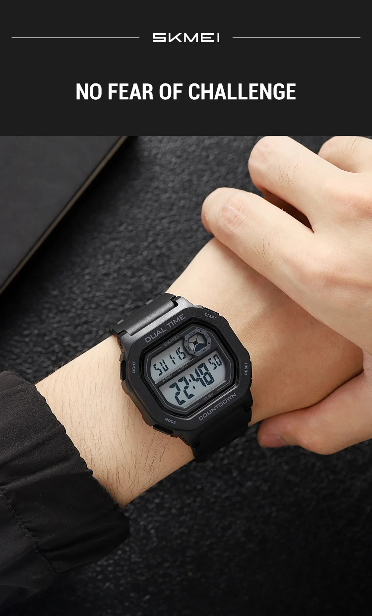 SKMEI Large Dial Sport Digital Electronics Watches For Men Women Students Fashion Chrono Countdown Alarm Wristwatch reloj hombre