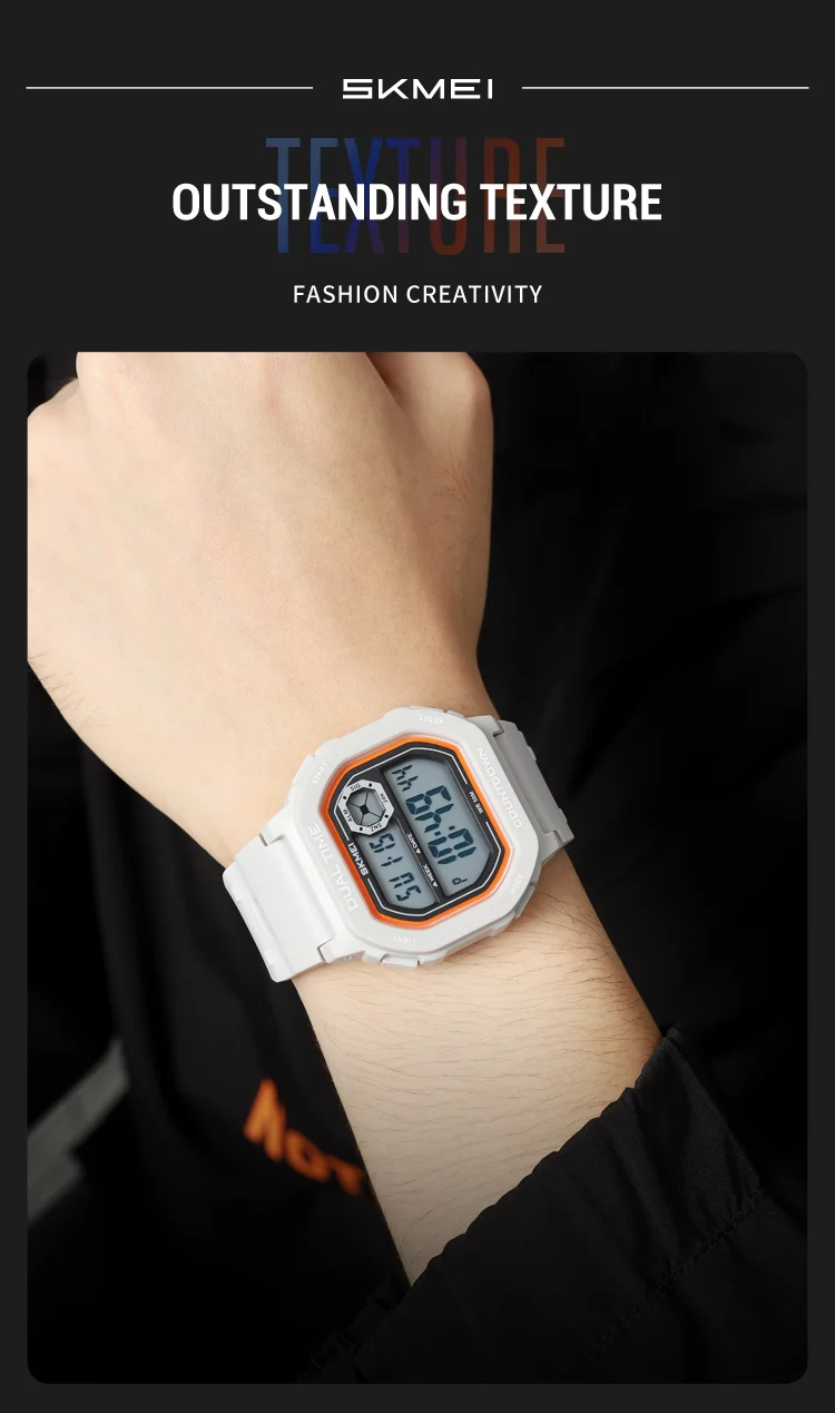SKMEI Large Dial Sport Digital Electronics Watches For Men Women Students Fashion Chrono Countdown Alarm Wristwatch reloj hombre