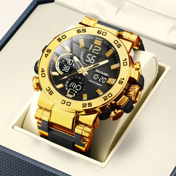 SKMEI 2499 Multifunctional Digital Sports Watch with Dual Time Display and LED Light (50M Waterproof)