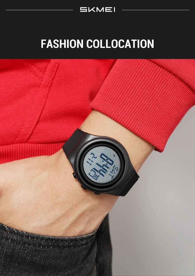 SKMEI Simple Alarm Chrono Digital Watch Count Down Military Sports Wristwatch For Men Women Waterproof Date Electronics Watches