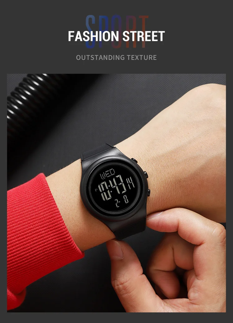 SKMEI Simple Alarm Chrono Digital Watch Count Down Military Sports Wristwatch For Men Women Waterproof Date Electronics Watches