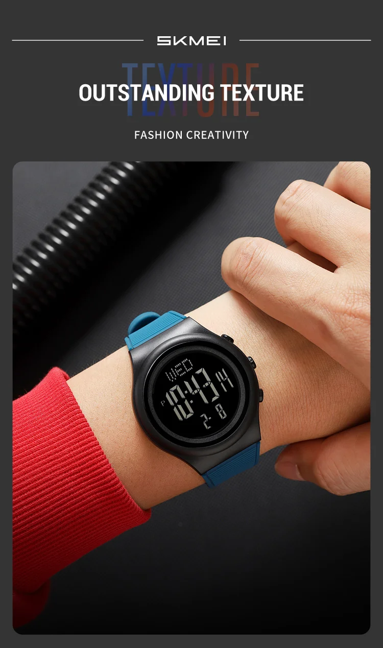 SKMEI Simple Alarm Chrono Digital Watch Count Down Military Sports Wristwatch For Men Women Waterproof Date Electronics Watches