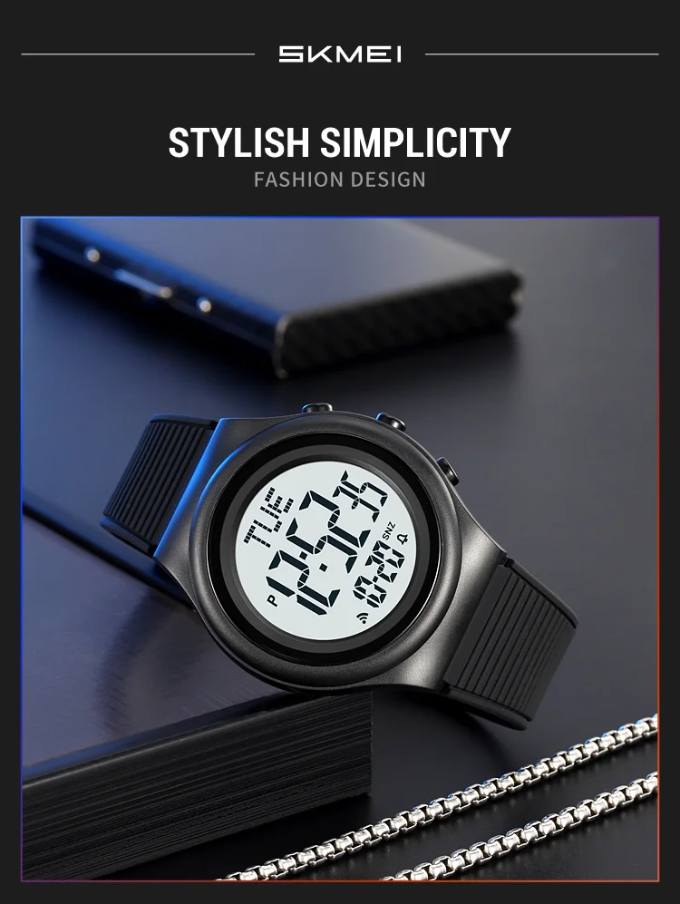 SKMEI Simple Alarm Chrono Digital Watch Count Down Military Sports Wristwatch For Men Women Waterproof Date Electronics Watches