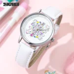 Skmei Carousel Cute Cartoon Horse Watch for Women with Rotating Dial (3Bar Waterproof)