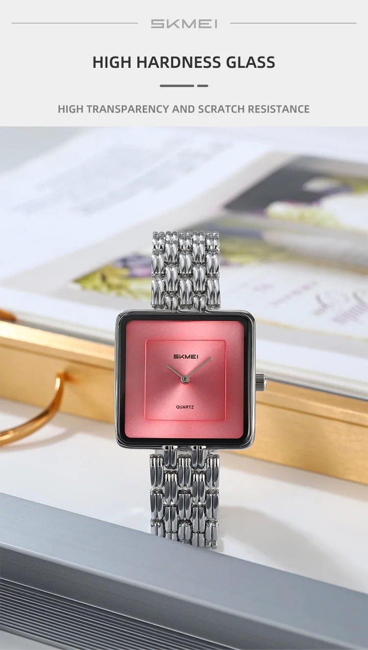 SKMEI Creative Lady Quartz Wristwatches Simple Elegant Sweet Watches For Women Fashion 3Bar Waterproof Female Watch Reloj Mujer