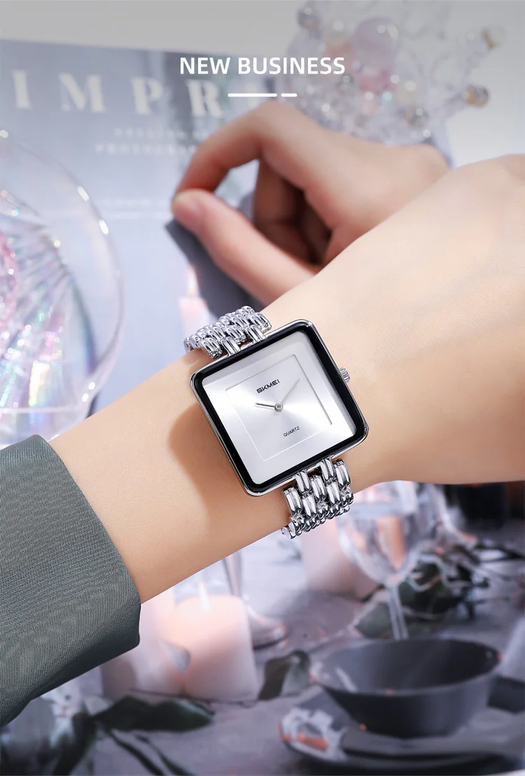 SKMEI Creative Lady Quartz Wristwatches Simple Elegant Sweet Watches For Women Fashion 3Bar Waterproof Female Watch Reloj Mujer