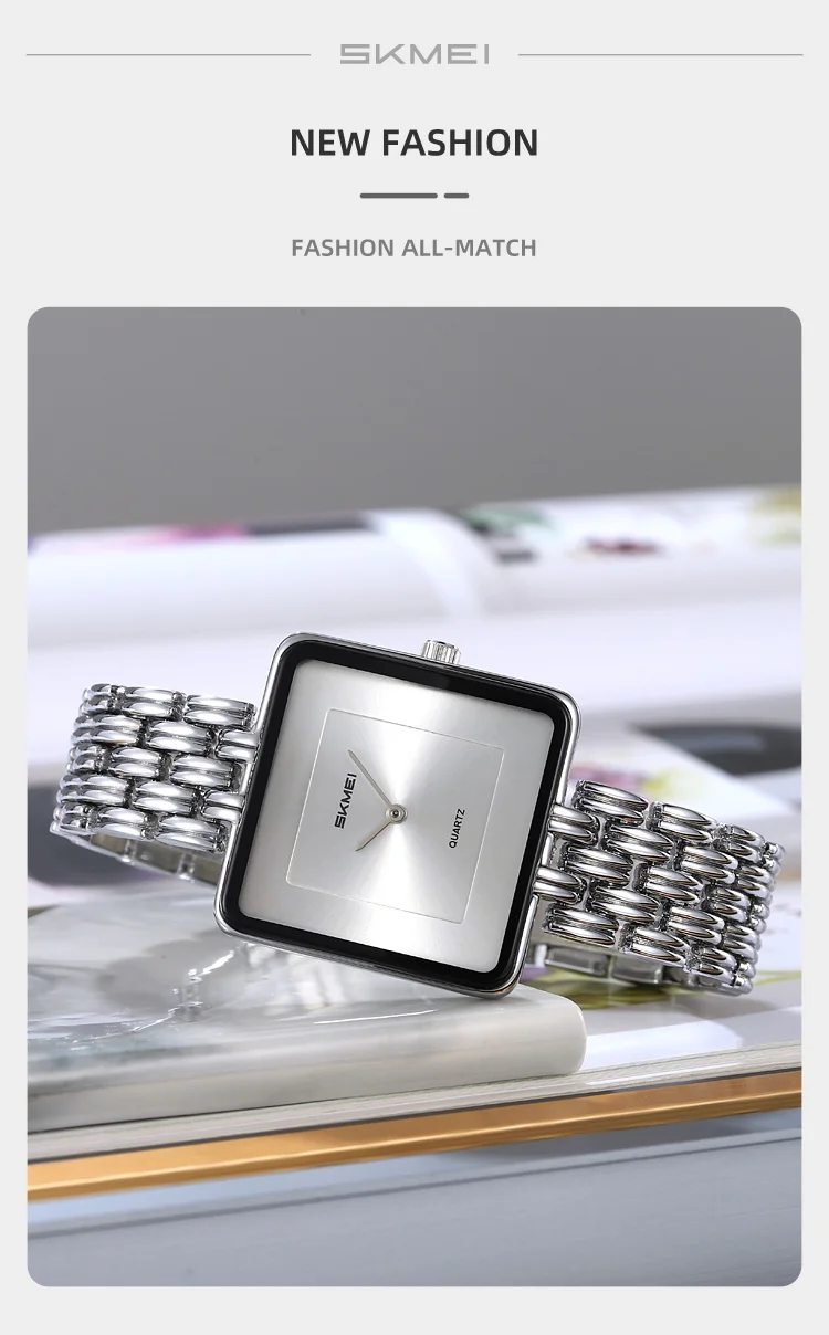 SKMEI Creative Lady Quartz Wristwatches Simple Elegant Sweet Watches For Women Fashion 3Bar Waterproof Female Watch Reloj Mujer