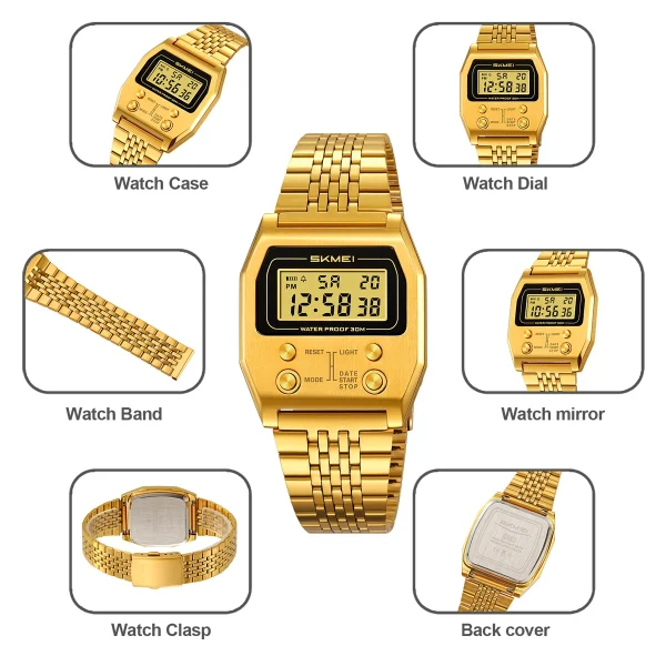 Skmei 2460 Multifunction Digital Sports Watch with Stopwatch and Countdown Timer for Men and Women (30M Waterproof) - Image 4
