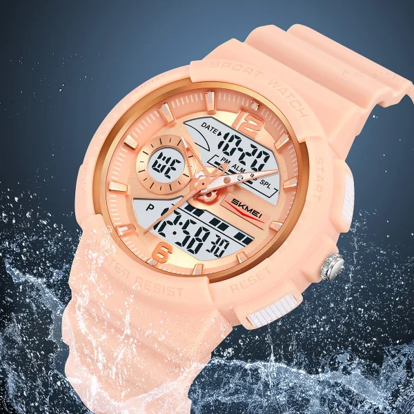 SKMEI 2477 Multifunction Digital Sports Watch with Dual Time and LED Light for Men (50M Waterproof) - Image 2