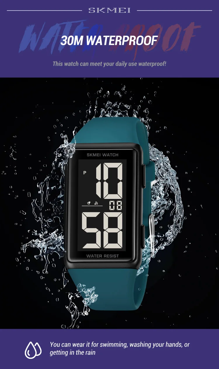 SKMEI Creative Back Light Display Digital Watches For Men Women Waterproof Electronics Wristwtatch Lady Chrono Watch reloj mujer