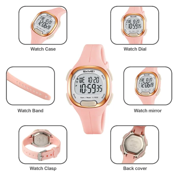 SKMEI 2457 Creative Digital Sports Watch with Chronograph and Backlight (50M Waterproof) - Image 4