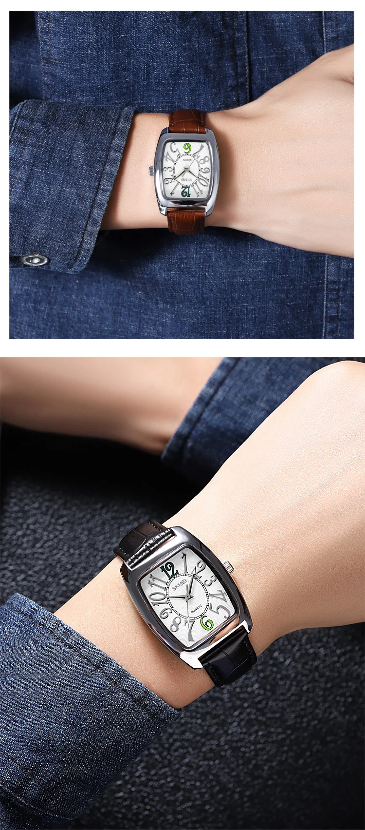 SKMEI Creative Quartz Movement Watches For Men Women Simple Wristwatch Fashion Design Waterproof Elegant Lady Watch Reloj Hombre