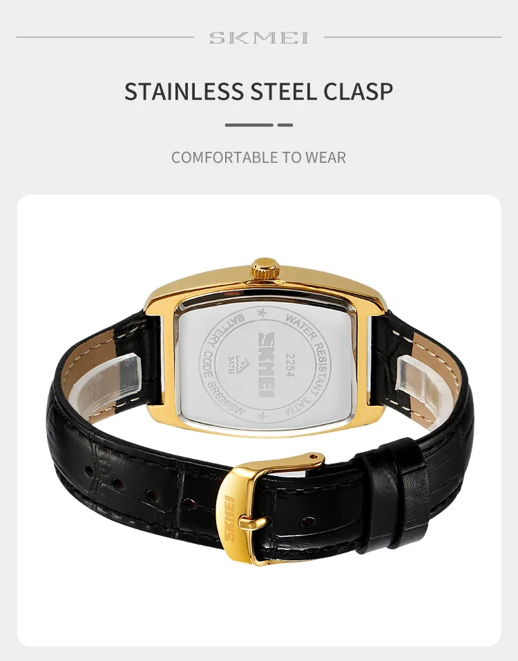 SKMEI Creative Quartz Movement Watches For Men Women Simple Wristwatch Fashion Design Waterproof Elegant Lady Watch Reloj Hombre