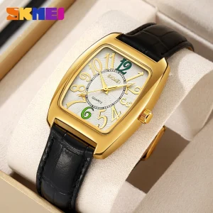 Skmei 2254 Minimalist Quartz Watch for Men and Women with Leather Strap (30M Waterproof)