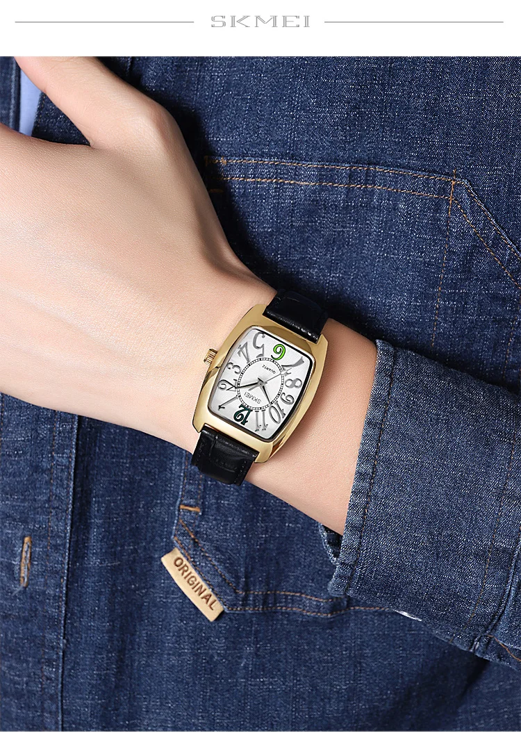 SKMEI Creative Quartz Movement Watches For Men Women Simple Wristwatch Fashion Design Waterproof Elegant Lady Watch Reloj Hombre