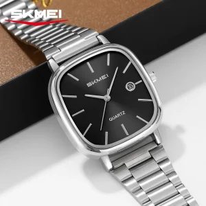 Skmei 2551 Simple Stainless Steel Date Watch for Men and Women (30M Waterproof)
