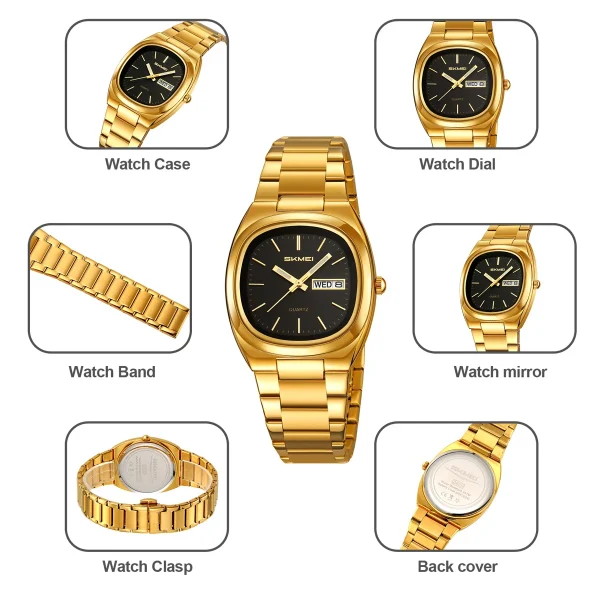 SKMEI 2420 Multifunctional Quartz Watch with Week and Date Display for Men Women (30M Waterproof) - Image 5