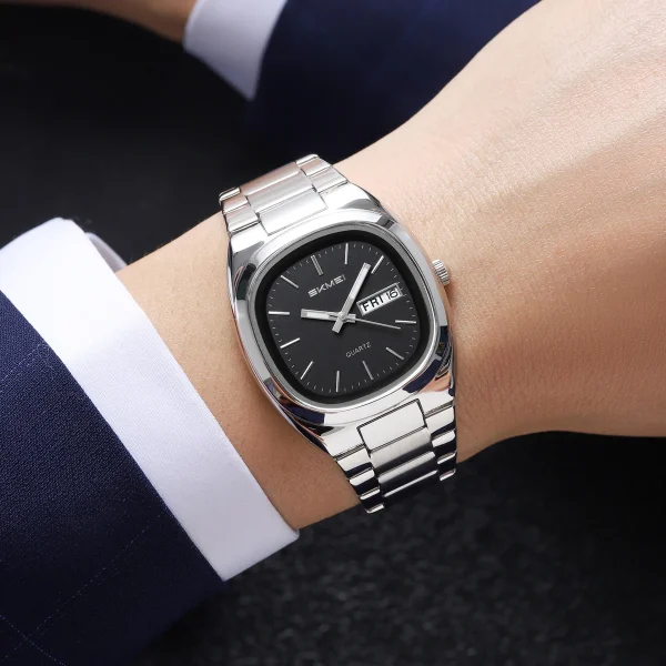 SKMEI 2420 Multifunctional Quartz Watch with Week and Date Display for Men Women (30M Waterproof) - Image 3