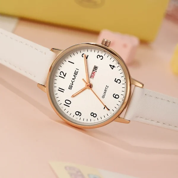 SKMEI 7905 Elegant Quartz Watch with Date and Week Display for Women (30M Waterproof) - Image 4