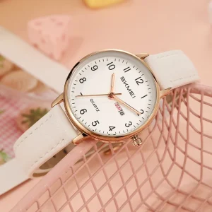 SKMEI 7905 Elegant Quartz Watch with Date and Week Display for Women (30M Waterproof)