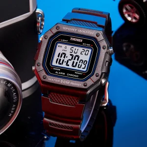 SKMEI 1496 Multifunction Digital Sports Watch with Stopwatch and Alarm for Men Women (50M Waterproof)
