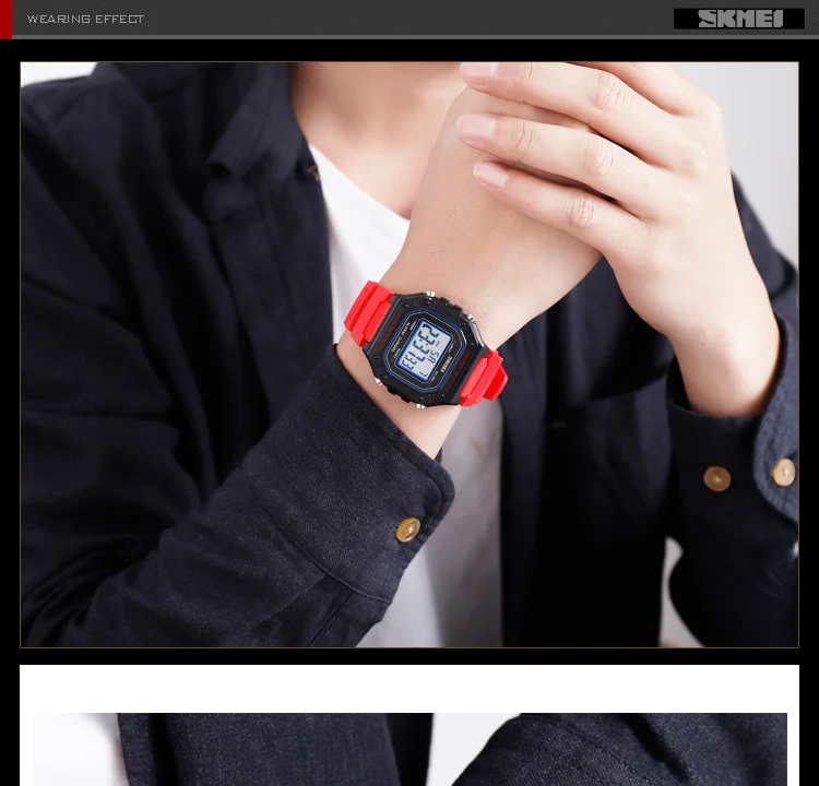 SKMEI Outdoor Sports Shockproof Digital Watches For Men Women 5Bar Waterproof Alarm Clock Fashion Military Electronic Wristwatch