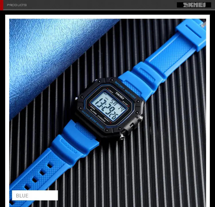 SKMEI Outdoor Sports Shockproof Digital Watches For Men Women 5Bar Waterproof Alarm Clock Fashion Military Electronic Wristwatch