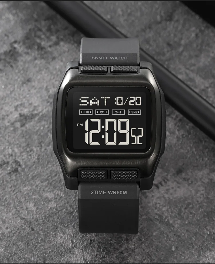 SKMEI Shockproof Digital Wristwatch For Men Women 5Bar Waterproof Back Light Display Chrono Electronic Male Watches reloj hombre