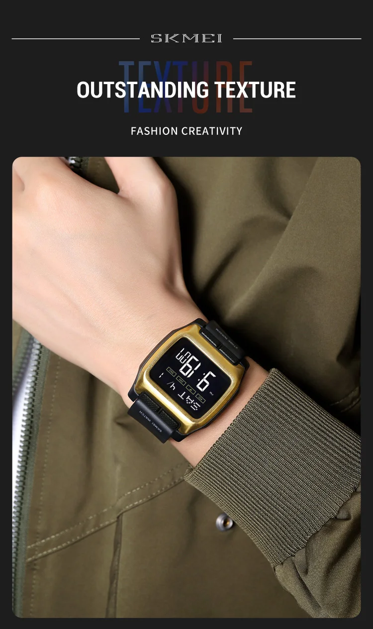 SKMEI Shockproof Digital Wristwatch For Men Women 5Bar Waterproof Back Light Display Chrono Electronic Male Watches reloj hombre
