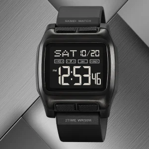 SKMEI 2193 Multifunction Digital Sports Watch with Dual Time and Countdown for Men Women (50M Waterproof)
