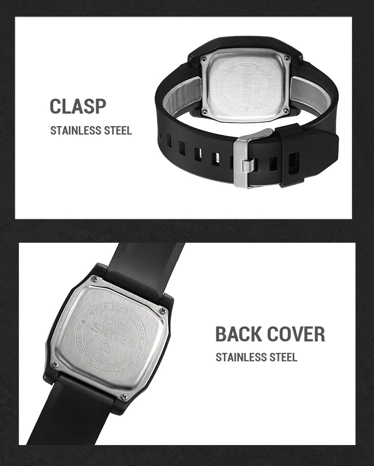 SKMEI Shockproof Digital Wristwatch For Men Women 5Bar Waterproof Back Light Display Chrono Electronic Male Watches reloj hombre