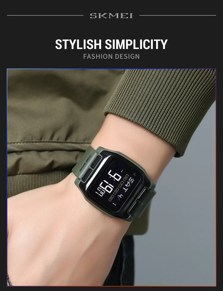 SKMEI Shockproof Digital Wristwatch For Men Women 5Bar Waterproof Back Light Display Chrono Electronic Male Watches reloj hombre