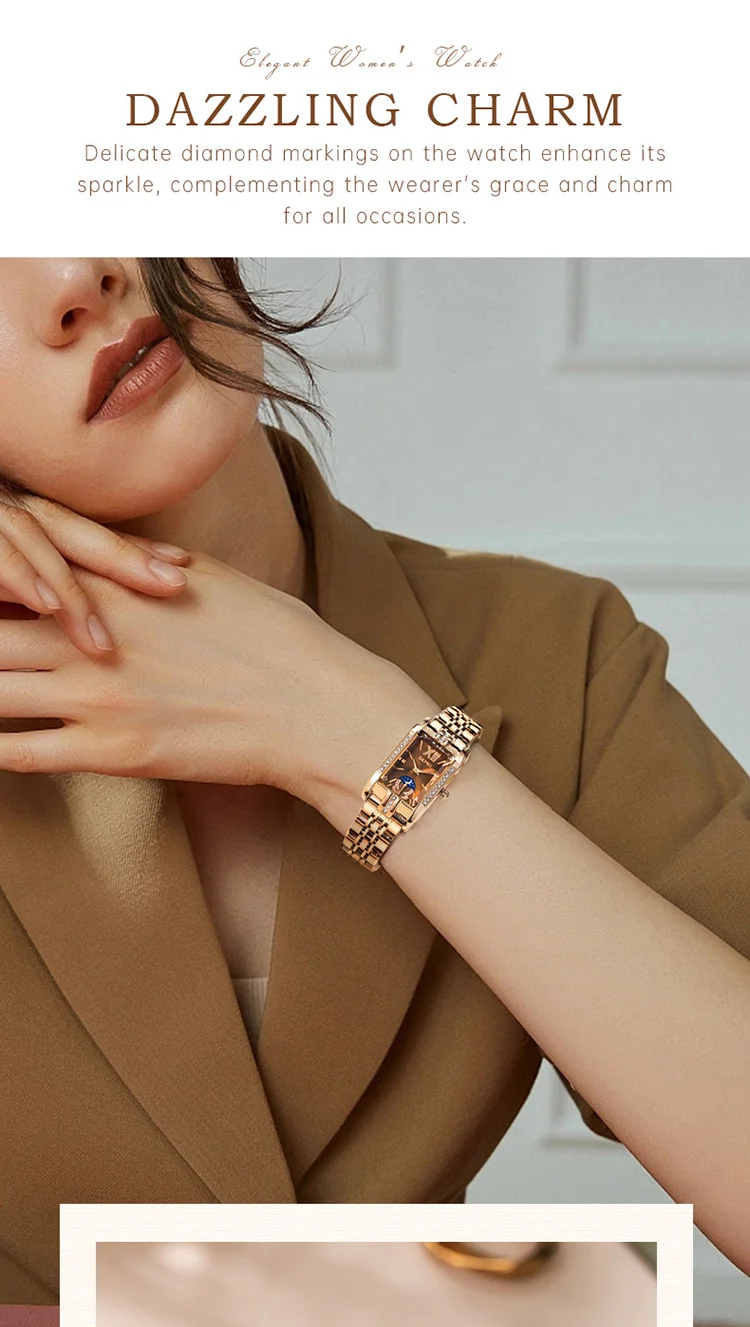 SKMEI Fashion Elegance Watches Ladies Wristwatches Romantic Style Waterproof Quartz Stainless Steel Strip Watch Relogio Feminino