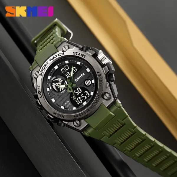 SKMEI 2360 Dual Time Digital Sports Watch with LED Light (50M Waterproof)