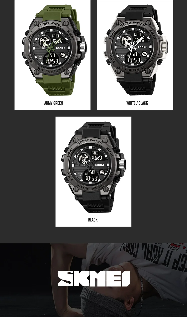 SKMEI Creative Dual Time Display Digital Electronics Watch Sports Watches For Men Women Fashion Waterproof Quartz Wristwatches