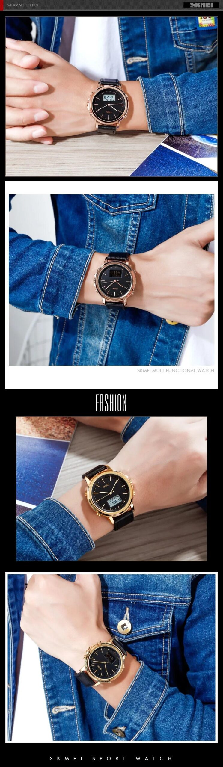 SKMEI 1652 Multifunction Digital Watch with Dual Time and Alarm (30M Waterproof)