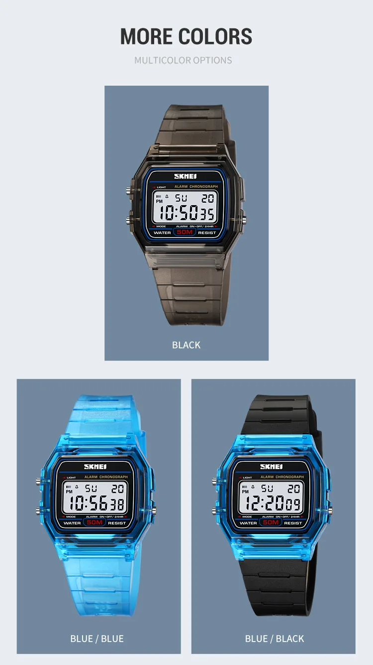 SKMEI Female Creative Shockproof Back Light Display Stopwatch Digital Watches Fashion Ladies Wristwatches For Women reloj mujer