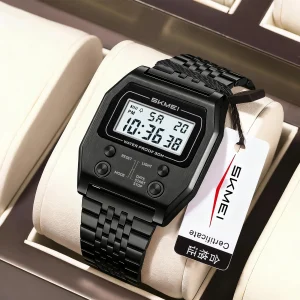 SKMEI 2460 Multifunctional Digital Watch with Stopwatch and EL Light for Men Women (30M Waterproof)