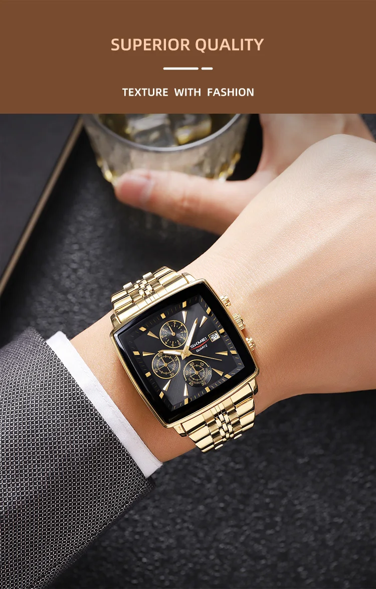 SKMEI Stainless Steel Strip Quartz Watch For Men Women Business Wristwatch Fashion Waterproof Stopwatch Male Watch Reloj Hombre