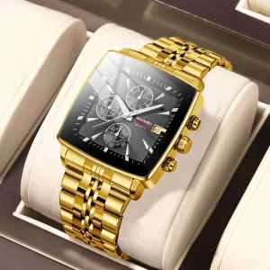 SKMEI 2434 Stainless Steel Quartz Watch with Stopwatch for Men and Women (30M Waterproof)