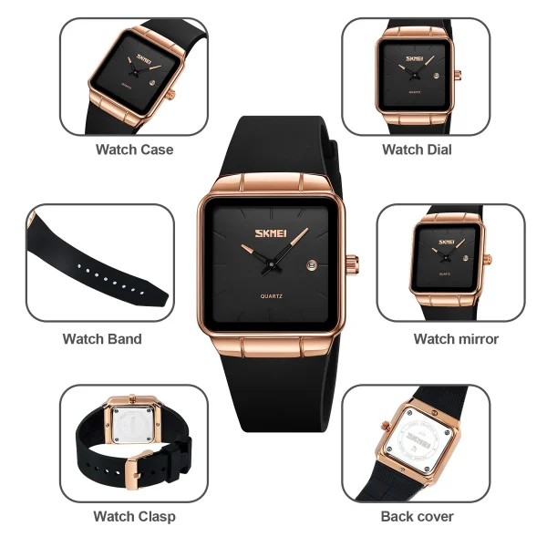 Skmei 2173 Elegant Quartz Dress Watch for Women with Date (30M Waterproof) - Image 5