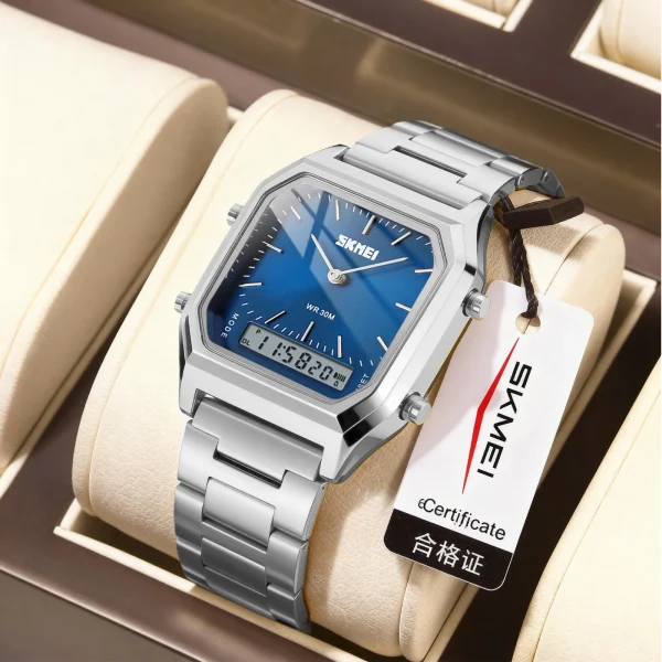 SKMEI Digital Dual Time Sports Chronograph Watch for Men (30M Waterproof) - Image 2