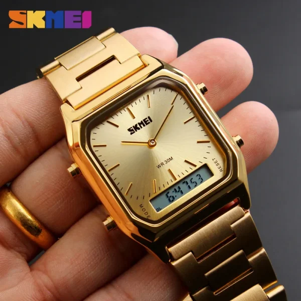 SKMEI Digital Dual Time Sports Chronograph Watch for Men (30M Waterproof) - Image 3