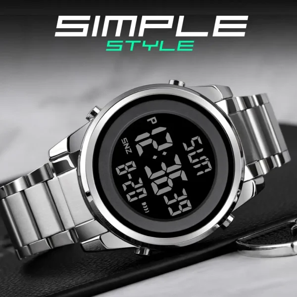 SKMEI 1611 Multifunction Digital Sports Watch with Chronograph and Countdown Timer (30M Waterproof) - Image 4
