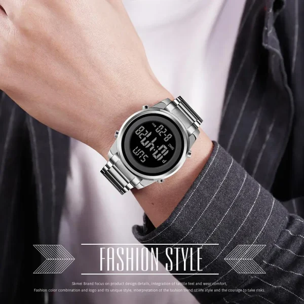 SKMEI 1611 Multifunction Digital Sports Watch with Chronograph and Countdown Timer (30M Waterproof) - Image 3