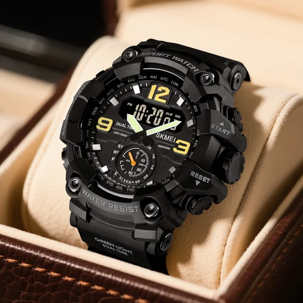 SKMEI 1637 Multifunction Digital Sports Watch with 3Time Chronograph and Countdown Timer for Men (50M Waterproof)