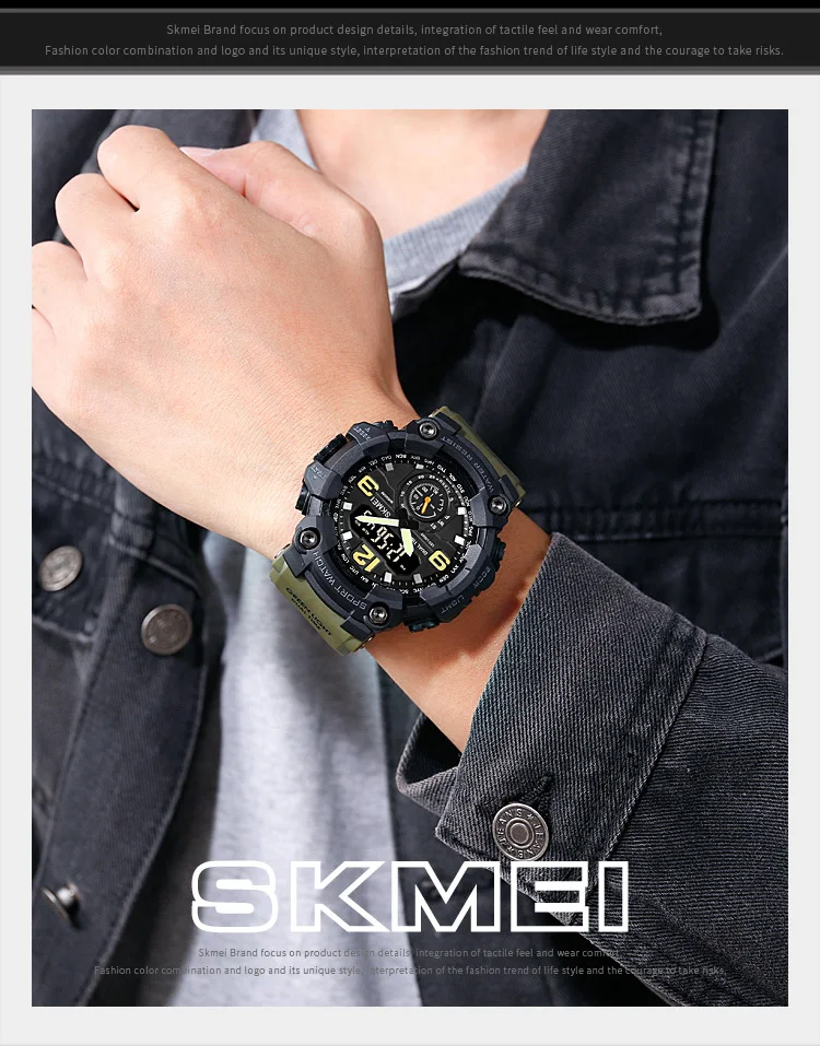 SKMEI Men Creative 3Time Countdown Digital Sports Wristwatches Waterproof Electronics Watches Alarm Countdown Watch reloj hombre