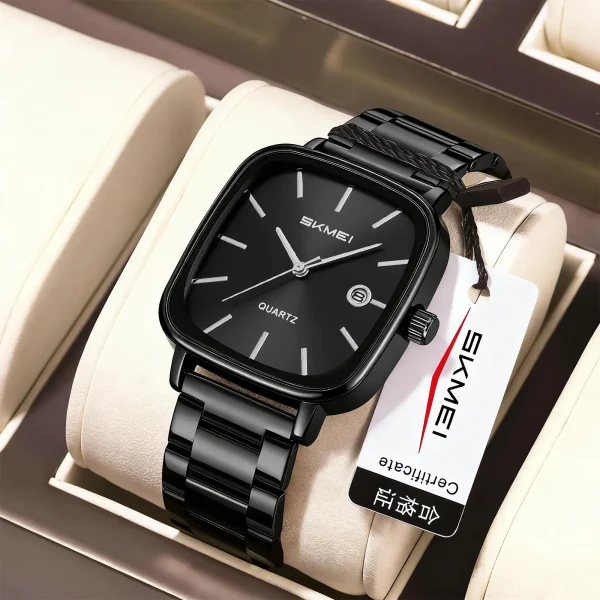 Skmei 2551 Stainless Steel Quartz Date Watch for Men and Women (30M Waterproof)